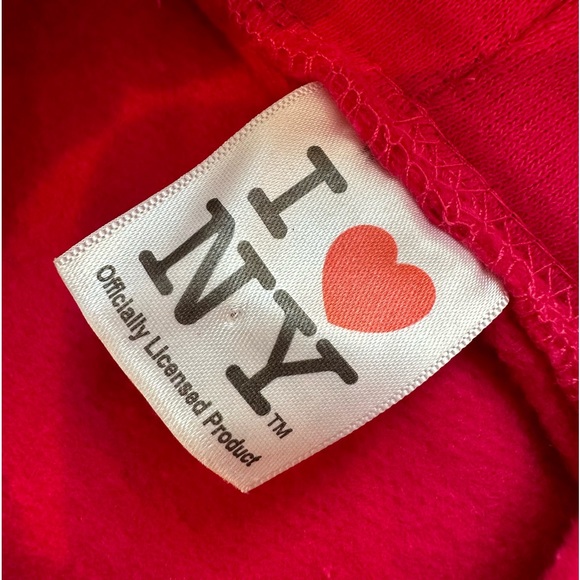 I LOVE NY Size S~ Hoodie Official Sweatshirt Hot Pink Top Shirt ~NYC - Picture 5 of 8